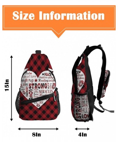 Sling Backpack, Valentine's Day Love Dwarf Waterproof Lightweight Small Sling Bag, Travel Chest Bag Crossbody Shoulder Bag Hi...