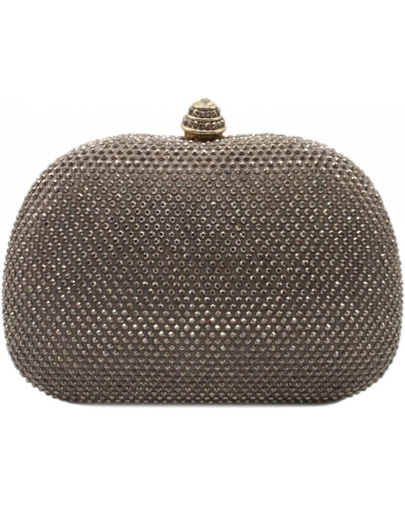 Elegant Crystal Box Clutch Bling Evening Bag for Women Formal Rhinestone Wedding Handbags Party Purse Grey $15.92 Evening Bags