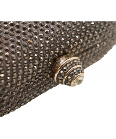 Elegant Crystal Box Clutch Bling Evening Bag for Women Formal Rhinestone Wedding Handbags Party Purse Grey $15.92 Evening Bags