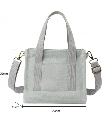 Canvas Tote Bag for Women - Fashion Small Crossbody Tote Bag with Zipper Hobo Bag Satchel Purses Gray Green $11.39 Hobo Bags