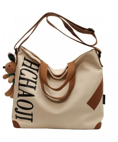 Canvas Tote Bag for Women, Large Canvas Crossbody Tote Bag Simple Modern Tote Hobo Bags for Travel Work Khaki $10.92 Totes