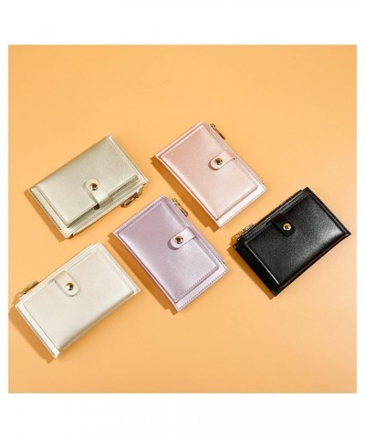 Pearl Laser PU Leather Zipper Women's Wallet Fashion Short Ladies Coin Purse Female Money Bag Clip Card Holder (Color : Light...