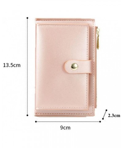 Pearl Laser PU Leather Zipper Women's Wallet Fashion Short Ladies Coin Purse Female Money Bag Clip Card Holder (Color : Light...