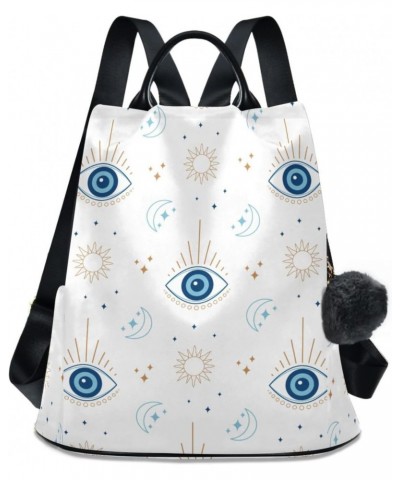 Evil Eyes Sun Moon Backpack for Women, Fashion Anti Theft Casual Daypack Shoulder Bag Purse for Travel Work 15 inches $21.31 ...