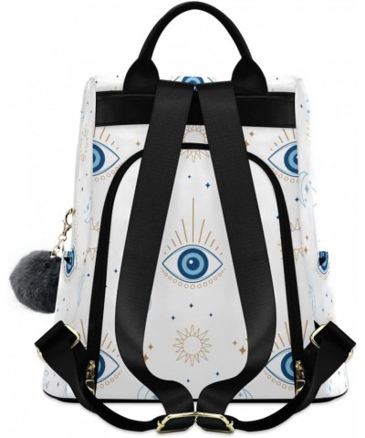 Evil Eyes Sun Moon Backpack for Women, Fashion Anti Theft Casual Daypack Shoulder Bag Purse for Travel Work 15 inches $21.31 ...