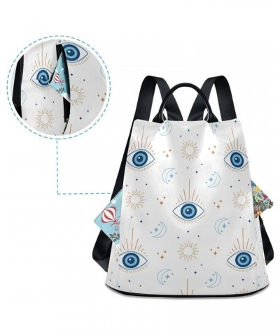 Evil Eyes Sun Moon Backpack for Women, Fashion Anti Theft Casual Daypack Shoulder Bag Purse for Travel Work 15 inches $21.31 ...