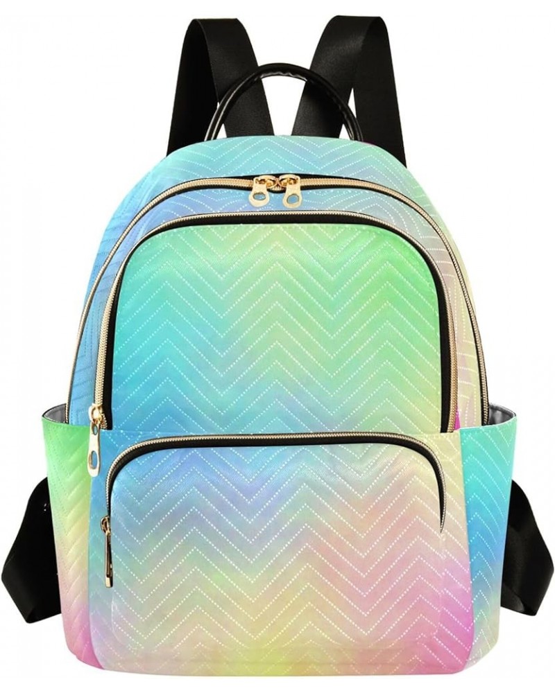 Pastel Watercolor Tie Dye Backpack Purse for Women, Anti Theft Backpack Lightweight Small Travel Backpack Shoulder Bag for Wo...