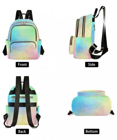 Pastel Watercolor Tie Dye Backpack Purse for Women, Anti Theft Backpack Lightweight Small Travel Backpack Shoulder Bag for Wo...