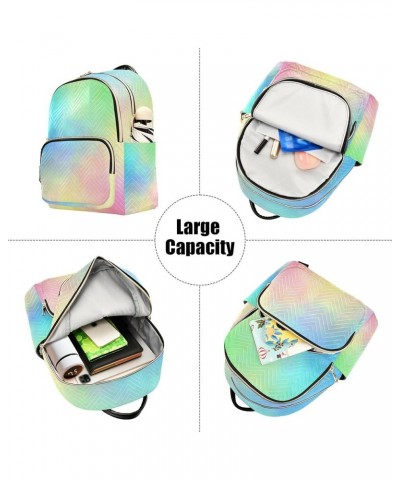 Pastel Watercolor Tie Dye Backpack Purse for Women, Anti Theft Backpack Lightweight Small Travel Backpack Shoulder Bag for Wo...