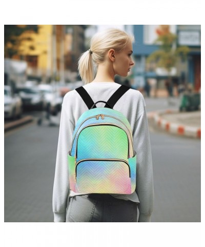 Pastel Watercolor Tie Dye Backpack Purse for Women, Anti Theft Backpack Lightweight Small Travel Backpack Shoulder Bag for Wo...