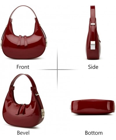 Women's Crescent Shoulder Bags Retro Y2k 90s Hobo Handbags Top Handle Y2k Underarm Bag Fashion Clutch Purses Red-large $17.27...