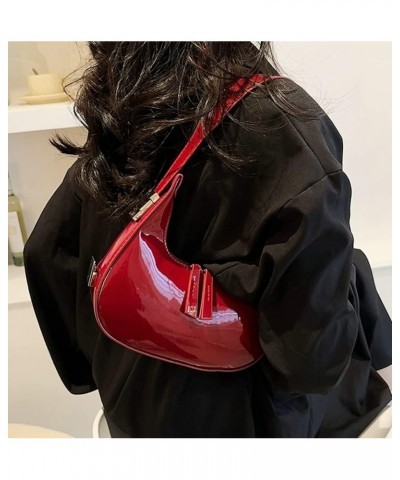 Women's Crescent Shoulder Bags Retro Y2k 90s Hobo Handbags Top Handle Y2k Underarm Bag Fashion Clutch Purses Red-large $17.27...