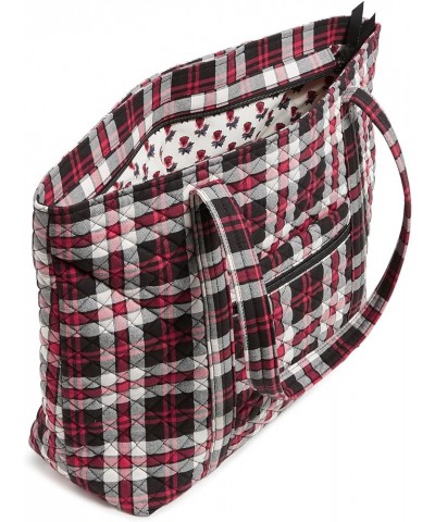 Womens Cotton Vera Tote Bag Fireplace Plaid $43.70 Totes