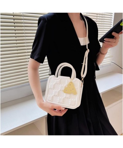 Little Girls Women Handbag Crossbody Wallet Purses Casual Messenger Shoulder Bag with Top Handle Clutch Handbag Square White ...