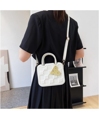 Little Girls Women Handbag Crossbody Wallet Purses Casual Messenger Shoulder Bag with Top Handle Clutch Handbag Square White ...