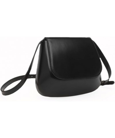 Women Trendy Flap Crossbody Bag Versatile Solid Color PU Leather Shoulder Bag A-white $17.04 Crossbody Bags