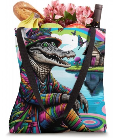 Strange Aesthetic Weirdcore Oddcore Dreamcore Crocodile Tote Bag $9.24 Totes