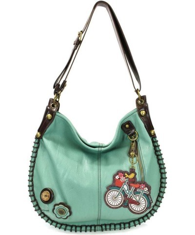 Handbags, Casual Style, Soft, Large Shoulder or Crossbody Purse with Keyfob - Teal Green Color Bicycle $28.29 Crossbody Bags