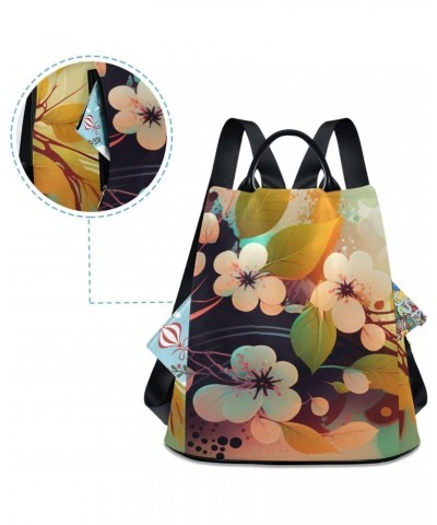 Painting Flowers Backpack for Women, Fashion Anti Theft Casual Daypack Shoulder Bag Purse for Travel Work 15 inches $21.31 Ba...