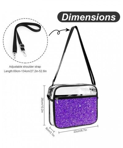 Clear Crossbody Bag Stadium Approved, Clear Bag for Women Men Transparent Crossbody Purse for Concerts Sports Pattern (28) $1...