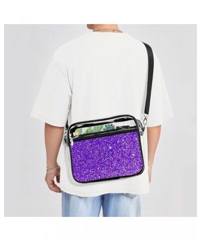 Clear Crossbody Bag Stadium Approved, Clear Bag for Women Men Transparent Crossbody Purse for Concerts Sports Pattern (28) $1...