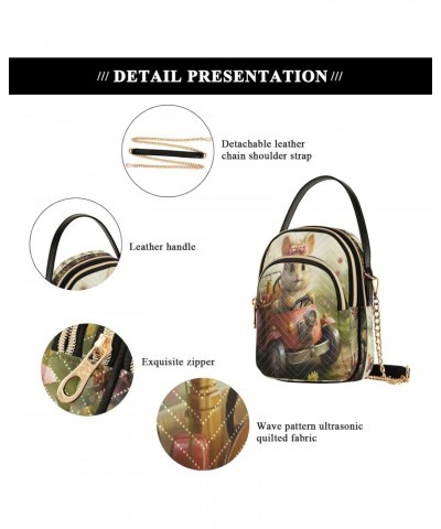 Spring Outing Cat Crossbody Handbags for Women Casual Leather Shoulder Phone Purse $14.81 Crossbody Bags