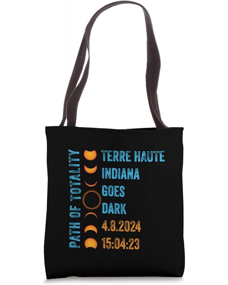 Terre Haute Indiana Total Solar Eclipse 2024 Souvenir Tote Bag $12.69 Totes