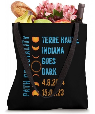 Terre Haute Indiana Total Solar Eclipse 2024 Souvenir Tote Bag $12.69 Totes