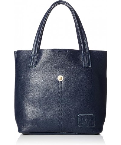 Leather Tote with Semi-Shoulder Nvy $36.19 Totes