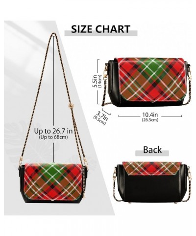 Colorful Plaid Women's Crossbody Handbags, PU Leather Flap Crossbody Bags, Women's Shoulder Handbag Purse Style12 $22.39 Cros...