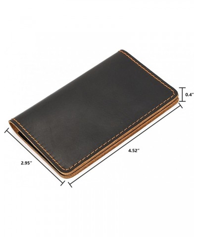 Slim Leather Wallet Credit Card Holder - Thin Minimalist Bifold Simple Card Case Front Pocket Wallets for Men Women (Dark Bro...