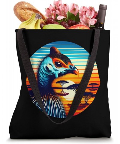 Guineafowl Bird Sunset Retro Style Safari Vintage 70s Tote Bag $13.19 Totes