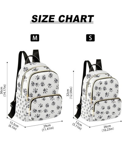 Women Backpack Cat Paw Print Vintage Anti-Theft Travel Backpack with Luggage Belt Lightweight Handbag Lady Purse Roomy Double...