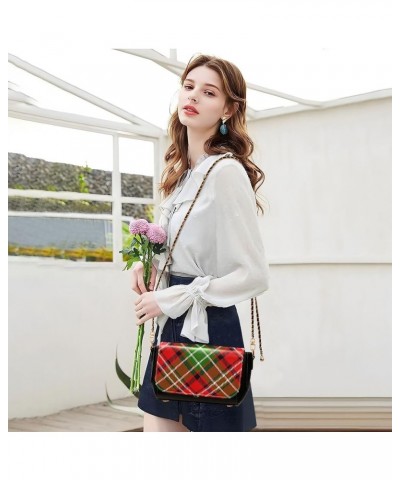 Colorful Plaid Women's Crossbody Handbags, PU Leather Flap Crossbody Bags, Women's Shoulder Handbag Purse Style12 $22.39 Cros...