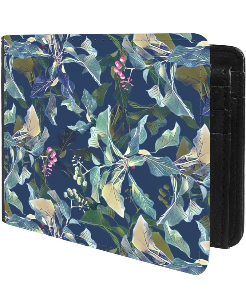 Unique Desige Pattern - Floral artisticnature background, Slim Front Pocket Wallet Billfold RFID Blocking $10.63 Wallets