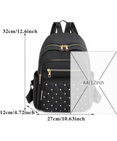 Backpack for Women, Fashion Nylon Small Backpack Purse, Travel Backpack Bookbag Casual Daypack,Grey Black $10.77 Backpacks