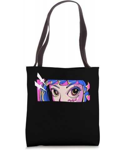 Vaporwave Retro Anime Eyes Tote Bag $13.19 Totes