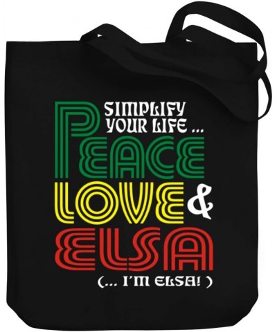 Simplify your life Peace, Love Elsa (I'm Elsa) Canvas Tote Bag 10.5" x 16" x 4 $19.60 Totes