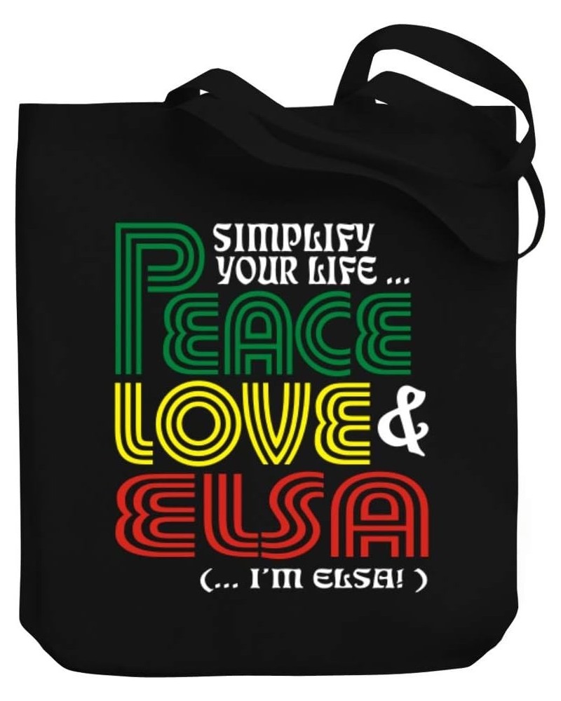 Simplify your life Peace, Love Elsa (I'm Elsa) Canvas Tote Bag 10.5" x 16" x 4 $19.60 Totes