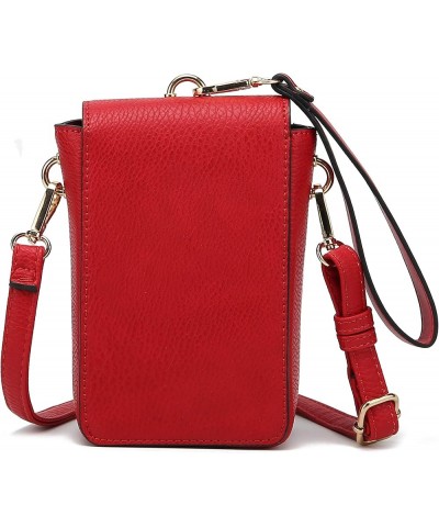 MKF Small Crossbody Cell Phone Purse for Women Card Slots – PU Leather Cellphone Bag Fashion Case Shoulder Strap Hannah Cogna...