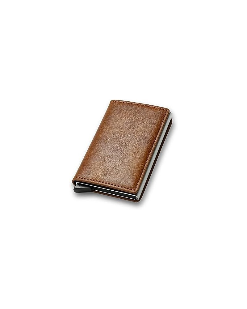 Card Holder Wallets Men Brand RFID Leather Slim Mini Wallet Small Money Bag Male Purses 1Pcs (Color : Brown) Brown $29.68 Wal...