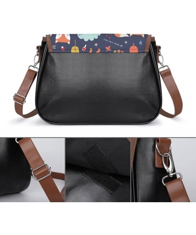 Leather Hobo Bags Women's Crossbody Shoulder Bag Classic City Top Handle Satchels Chicken Cartoon Color8 $25.91 Hobo Bags