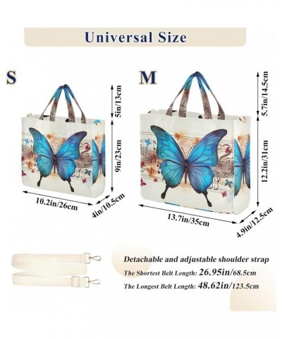 Butterfly Music Notes Corduroy Tote Bag for Women Hobo Crossbody Bag Purse Stylish Shoulder Handbag Messenger Bags, S $10.10 ...