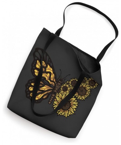 Monarch Butterfly Grunge Sunflower Design Tote Bag $14.04 Totes