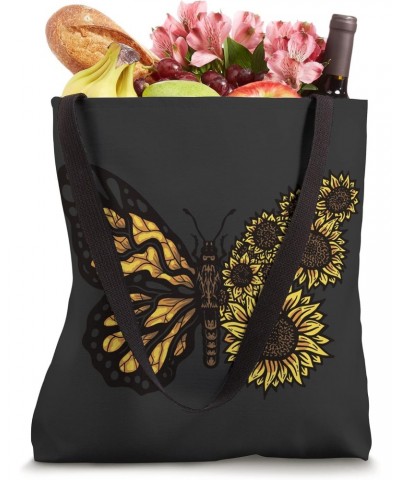 Monarch Butterfly Grunge Sunflower Design Tote Bag $14.04 Totes