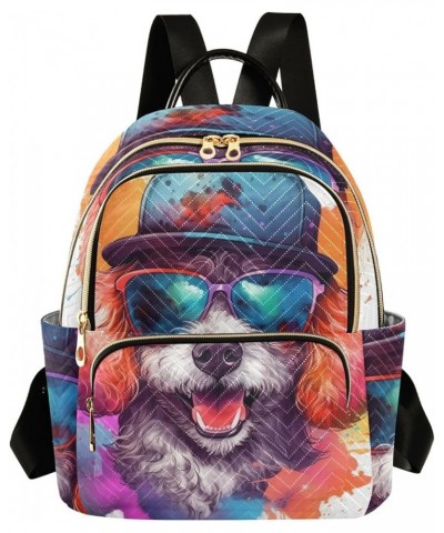 Medium Fashion Backpack for Women Funny Puppy Print Ladies Travel Daypack Aesthetic Shoulder Bag 11.4×6.1×14.1 IN $20.51 Back...