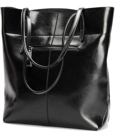 Women's Soft Leather Handbag Work Tote Large Shoulder Bag Black 2 $47.72 Totes