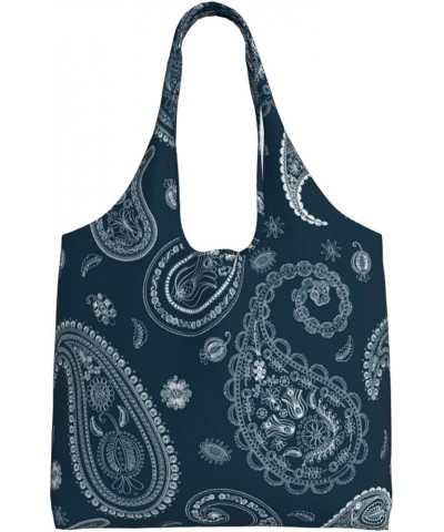 Paisley Single Shoulder Commuter Canvas Tote Bags For Women And Men Paisley27 $12.97 Totes