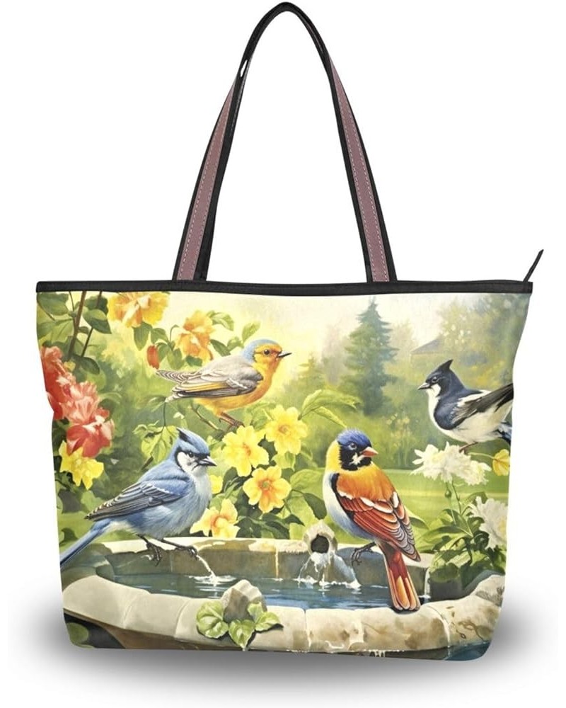 Women Tote Bags Flowers Floral Bird Spring Top Handle Satchel Handbags Shoulder Bag for Shopping 20847886 Flowers $12.59 Satc...