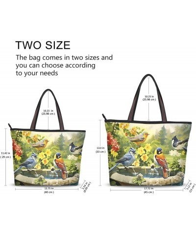 Women Tote Bags Flowers Floral Bird Spring Top Handle Satchel Handbags Shoulder Bag for Shopping 20847886 Flowers $12.59 Satc...